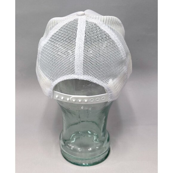 Vintage 80s BREN TEN Pistol Firearm Mesh Foam Trucker Hat Snapback - White NOS - Picture 4 of 9